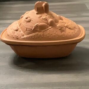 Vintage Gallery Originals 1984 Terra Cotta Clay Roasting‎ Dish-Farm-Country-NIB